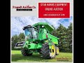 Stan Harms Estate Equipment Online Only Auction