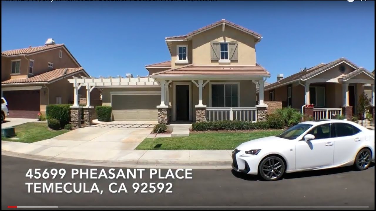 Rental Property in Temecula Beautiful 4 Bedroom Wolf Creek Home YouTube