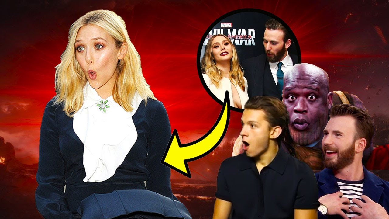 Elizabeth Olsen MOMENTOS DIVERTIDOS – ¿Chris Evans y Tom Holland se ENAMORAN?