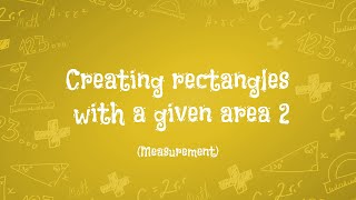 Famous Creating rectangles with a given area 2 Profile