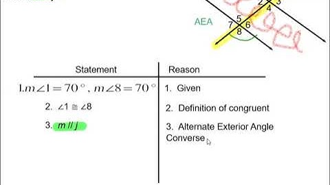 Parallel Line Two Column Proof
