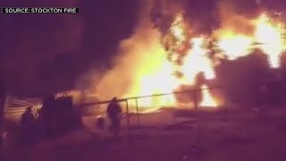 Firefighters Battle Fire In Stockton Overnight