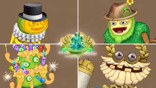 Gold Island  All Monsters Sounds & Animations | My Singing Monsters 4.0