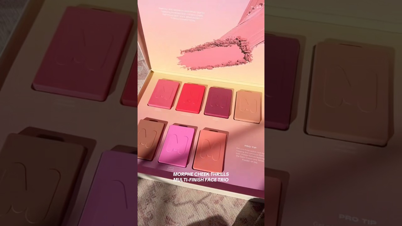 Morphe Cheek Thrills Multi-Finish Face Trio swatches 🫶🏼 