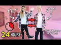 WEARING MY BOYFRIENDS CLOTHES FOR 24 HOURS!