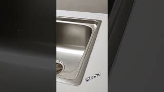 Cuba de inox borda zerada pia balcão de porcelanato #shortvideo #shorts .