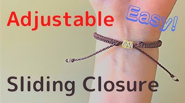 Macrame Bracelet | How to make a sliding closure 【step by step】