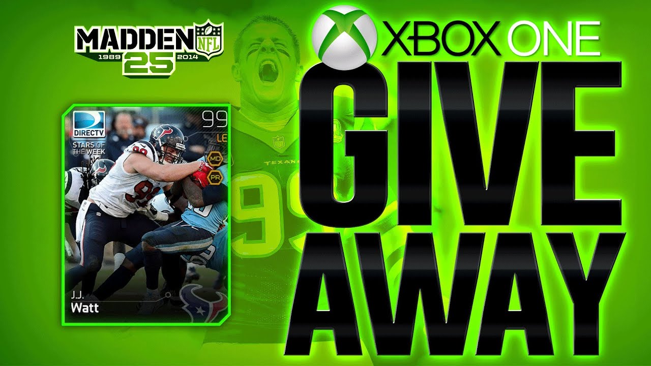 MUT 25 XBOX ONE Giveaway! WIN 99 FANTASY J.J. WATT! (via