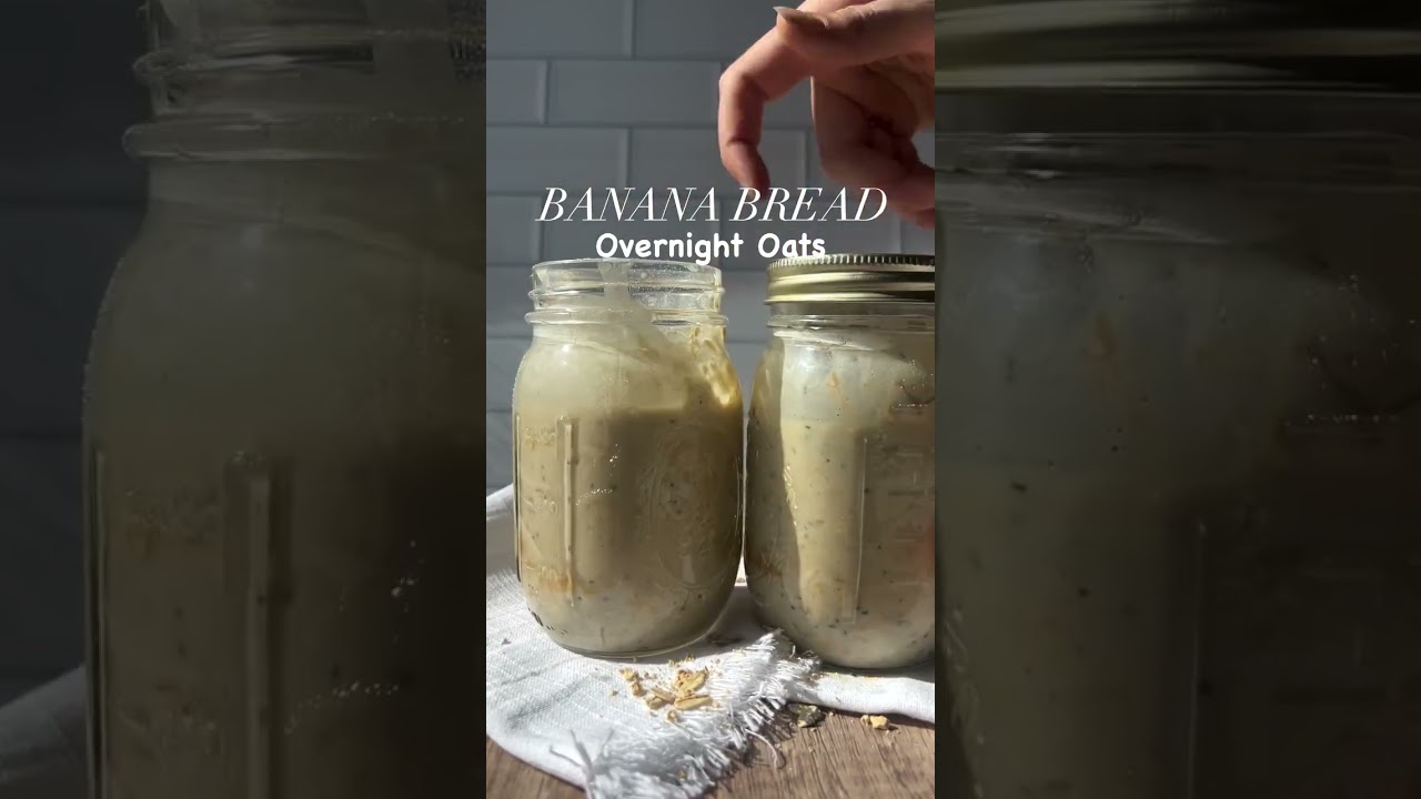 Banana Bread Overnight Oats THM (E) Such a delicious, healthy and high protein breakfast!