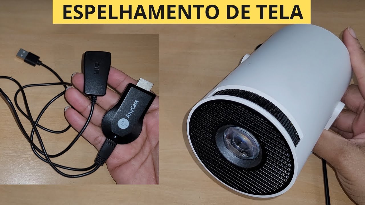 como conectar o celular no projetor hy300 com anycast - YouTube