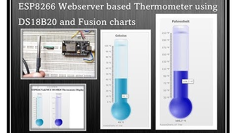 ESP8266 Webserver based Thermometer using DS18B20 and Fusion charts