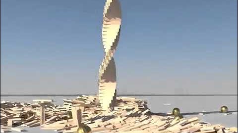 3000 KEVA planks in slow motion Updated Bullet Physics