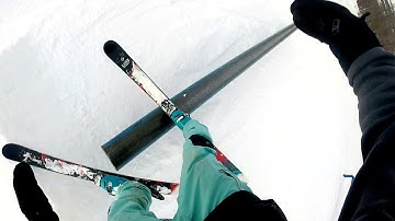 How To Hit A Rail Switch On Skis (Switch Lipslide)