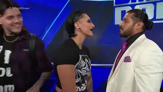 Rhea Ripley and Dominiki confronts Rey Mysterio \& Santos Escobar | SmackDown February 24, 2022 WWE