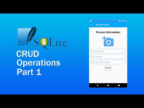 Android SQLite CRUD Operations - Part 1