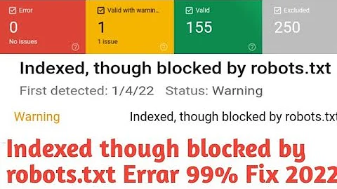 How To Fix Indexed though blocked by robots.txt Error 2022 | Indexed though blocked by robots.txt