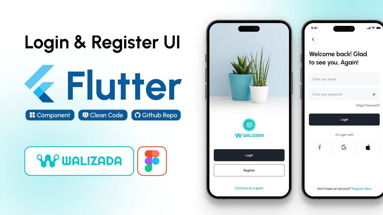 📱 Flutter Login & Registration UI | Clean Code, Reusable Components ...