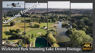 Beautiful Wicksteed Park Lake Views | Stunning Drone Footage 4K | DJI Mini 4 Pro