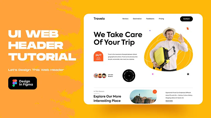How to Design a Website Header User Interface | Figma UI UX Design Tutorial