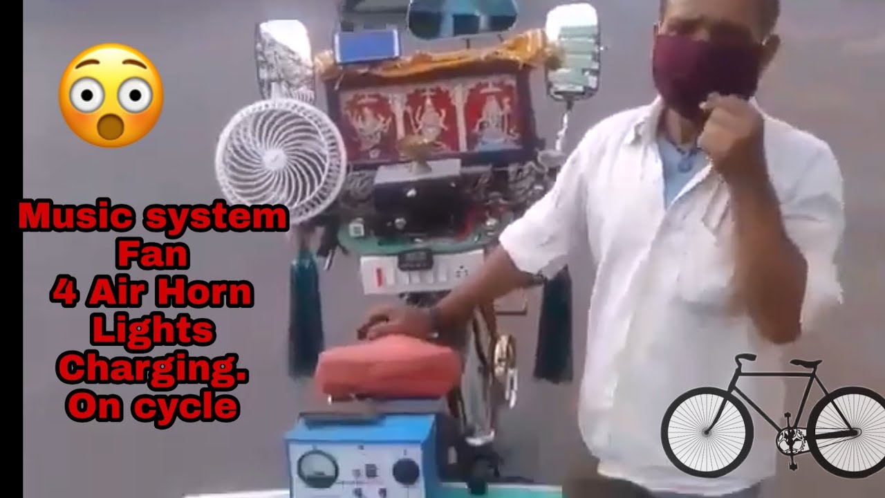 The man travel 900 km on his customize cycle. @Incredible india.