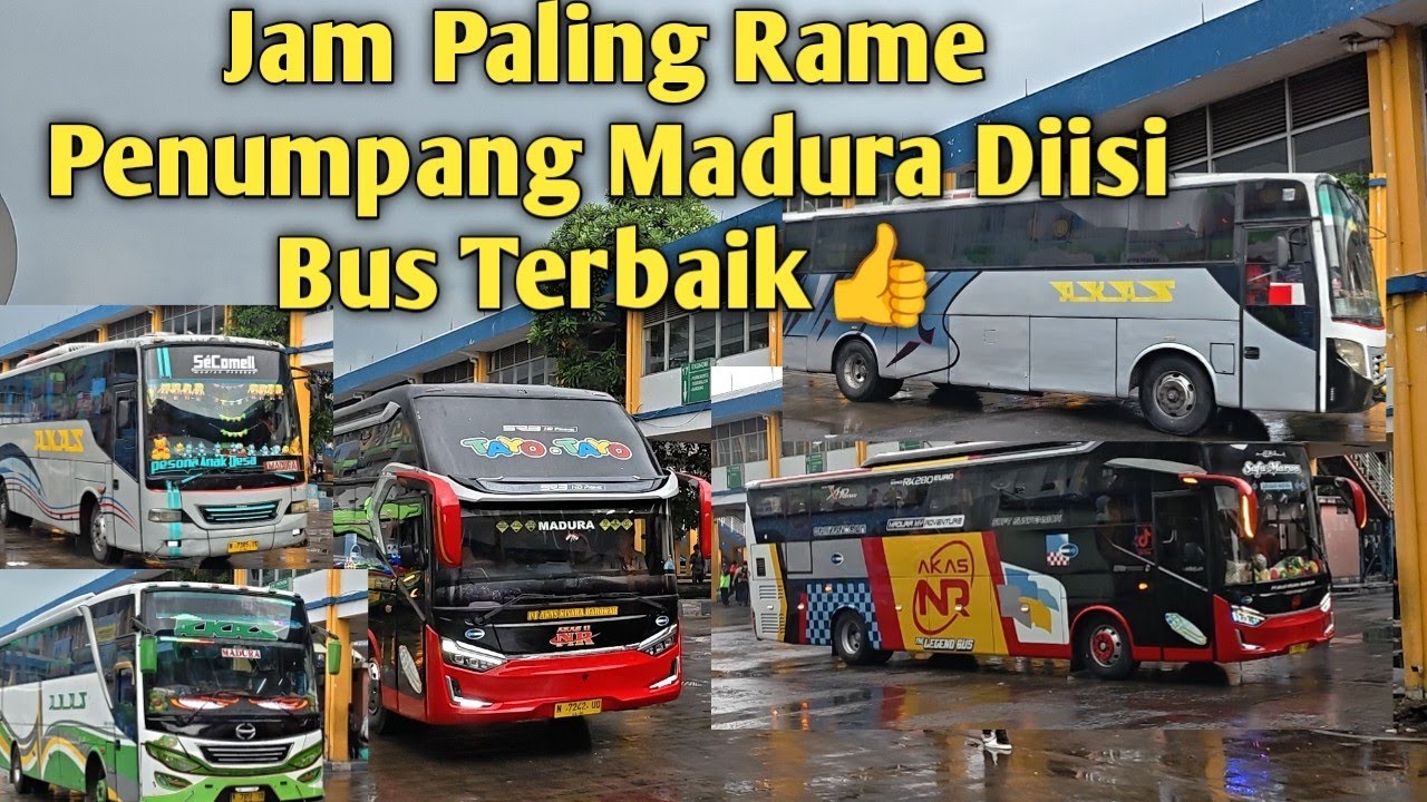 Jam Sore Tujuan Madura Diisi Bus Bagus Dari Akas Grup🔥Update Terkini Terminal Purabaya