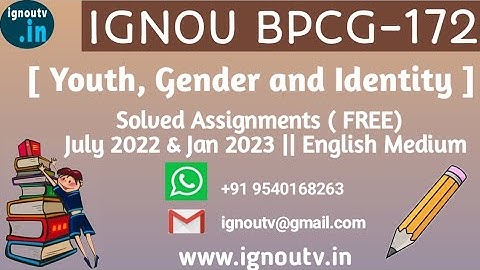 IGNOU BPCG-172 Solved Assignment July 2022 & Jan 2023 [FREE] || IGNOU BAG || IGNOU TV || IGNOU ||