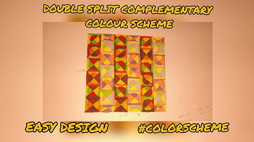 DOUBLE SPLIT COMPLEMENTARY COLOUR SCHEME IN EASY WAY.... #COLOURSCHEME