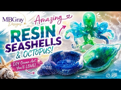 🐙 AMAZING Resin Octopus & Seashells DIY 🌊 | Ocean-Inspired Resin Art You HAVE to See!
