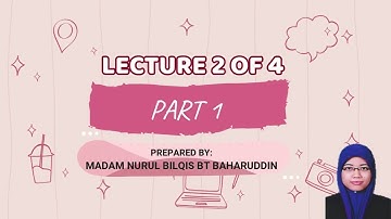 CHAPTER 9 (LECTURE 2 OF 4) PART 1