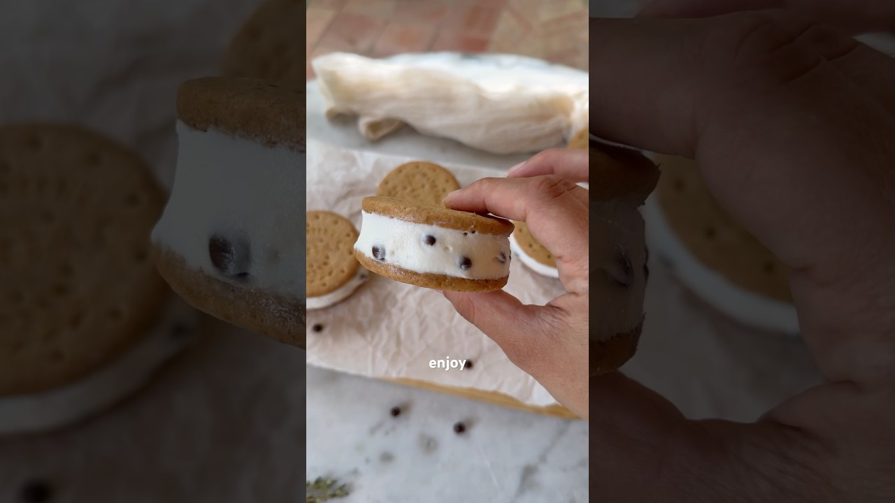 Super Easy Ice-Cream Sandwiches | 4 INGREDIENTS 