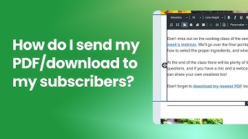 How to send a PDF download to my subscribers