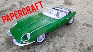 : Jaguar E-Type papercraft DIY (with templates)