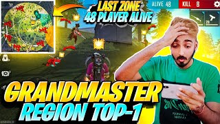 Grandmaster Region Top 1 || Last Zone 40 Player Alive अब क्या होगा || Free Fire