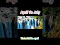 A waterfall in april and july #AI #aiwaterfall #travel #nature #beauty#rainfall#ailandscape #natural