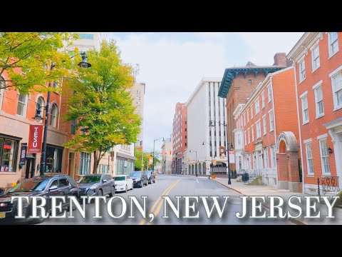 Cruising Through Trenton NJ in Stunning 4K Dash Cam City Tour of New Jersey's Capital