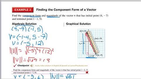 6.3 Vectors in the Plane Pt. 1
