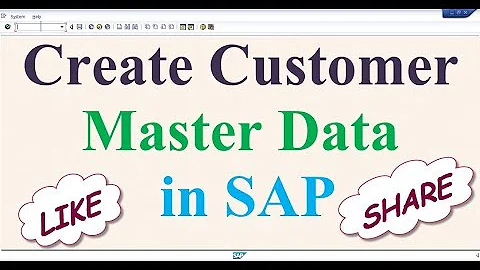 Create Customer Master Data in SAP