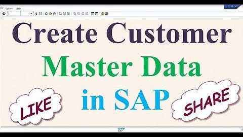 Create Customer Master Data in SAP