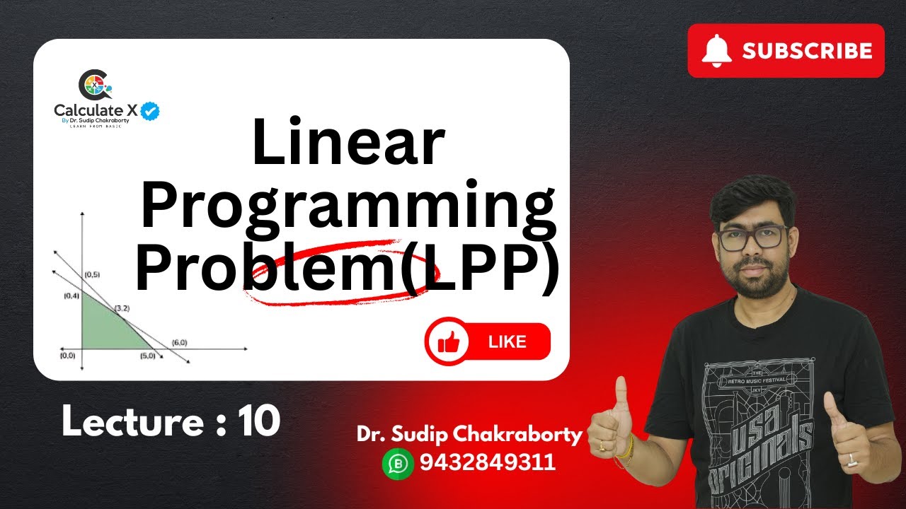 Lecture 10 || Linear Programming Problem (L.P.P) || B.SC Mathematics ...