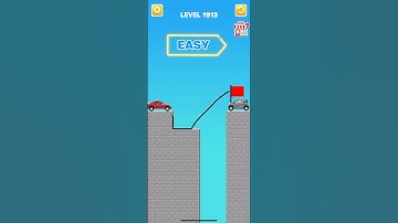 Draw bridge puzzle game level 1913 #gaming #drawing #Shorts