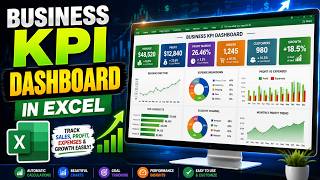 Business KPI Dashboard in Excel | Track Sales, Profit, Expenses & Growth Easily !!