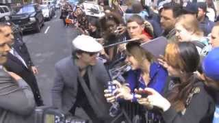 Benedict Cumberbatch Signs Autographs At The Late Show In NYC