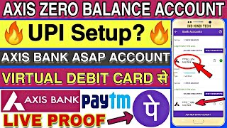 How to Setup Axis Bank Zero balance account upi by Virtual Debit card || ASAP Account UPI Setup ? 