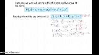 Using Taylor Polynomials to Approximate Functions 1
