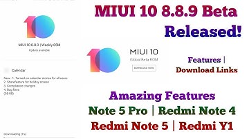 MIUI 10 8.8.9 Global Beta Released | MIUI 10 8.8.9 Features | Note 5 Pro | Redmi Note 3 | Redmi 3S