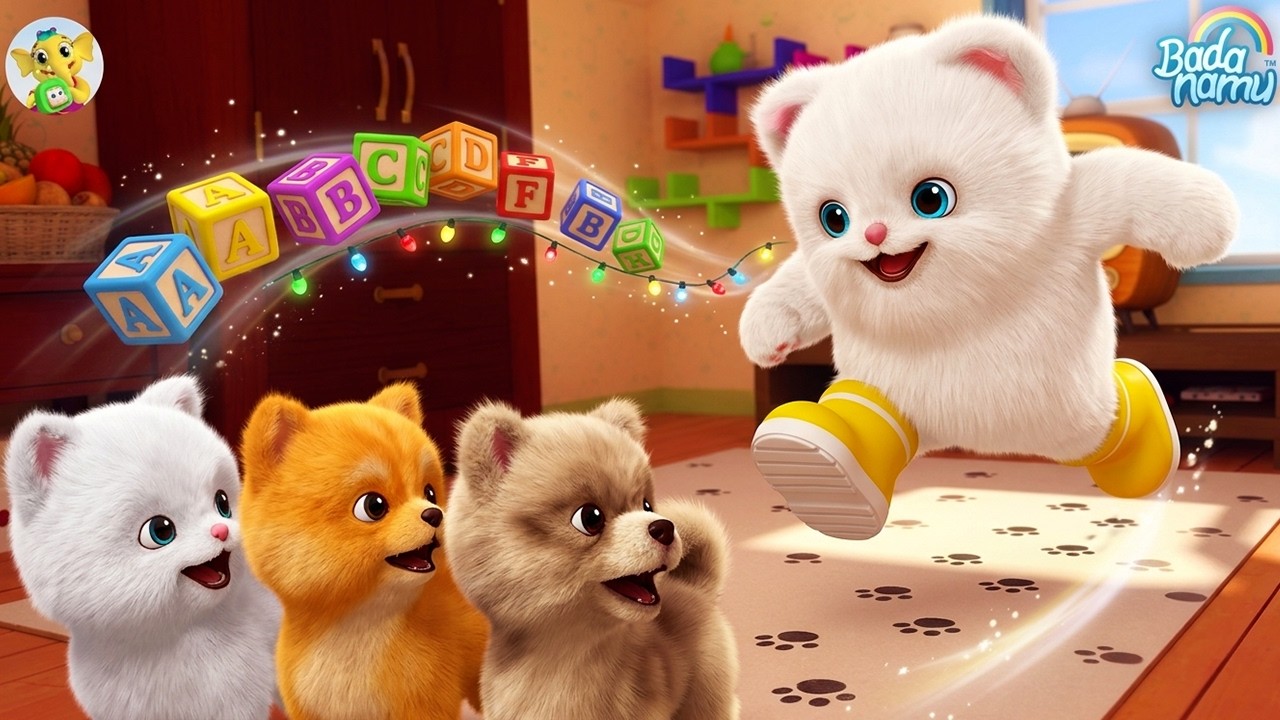 ❤️ Cute Puppy Songs for Kids! 🐶 Badanamu Nursery Rhymes | Preschool Action Song |Baby Toonz
