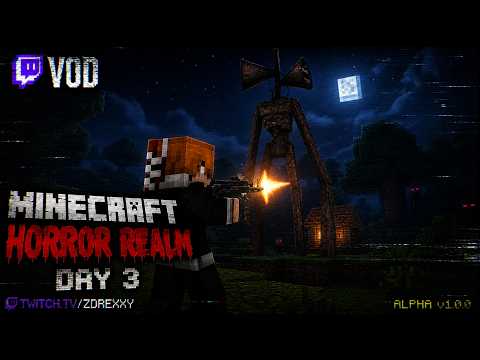 🔴 LIVE | DAY 3 - Hunting Siren Head in Minecraft Horror Realm 👁️