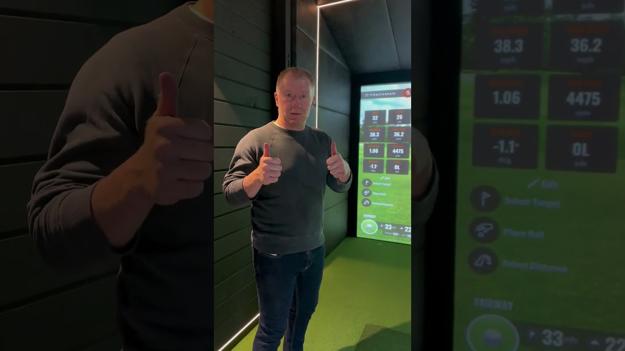 Paul Scholes new golf sim #scholsey #golfsim #golfsimulator #trackman #golfcabin #golfsimsetup