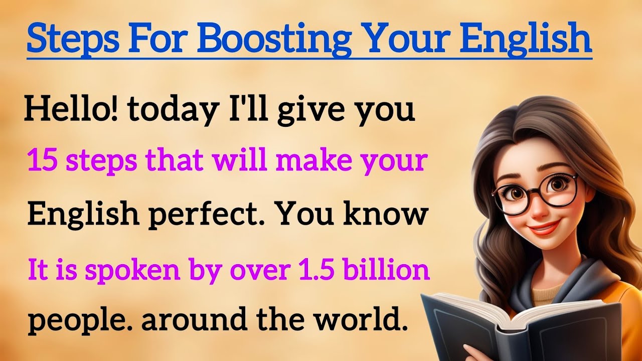 Outline Video 15 Steps For Boosting Your English | English Speaking Practice | Graded Reader | Daily Practice