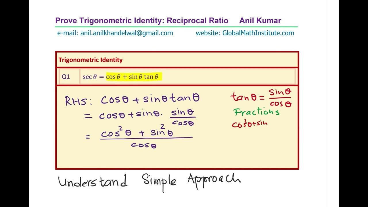 Quiz Trigonometric Reciprocal Identities Master Strategies MCR3U Pre